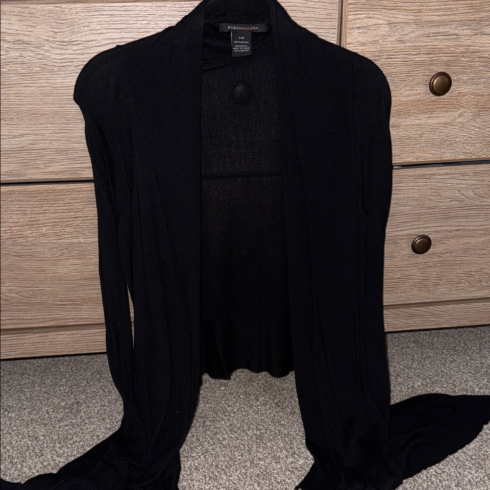 BCBGMaxAzria Black Viscose Cardigan